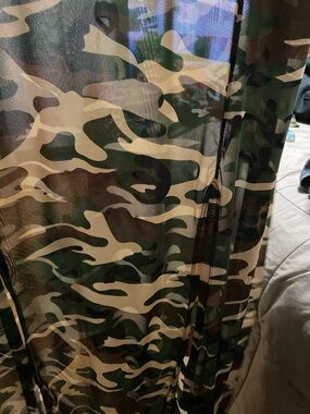 Ashley Stewart Curvy Girl Camo Print Top - Green, Brown, Tan